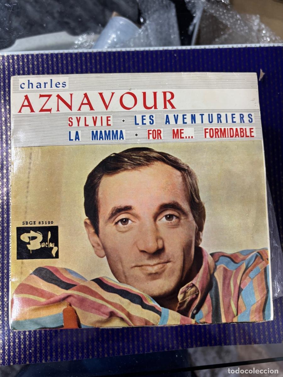 Discos de vinilo: CHARLES AZNAVOUR SYLVIE / LES AVENTURIERS / LA MAMMA