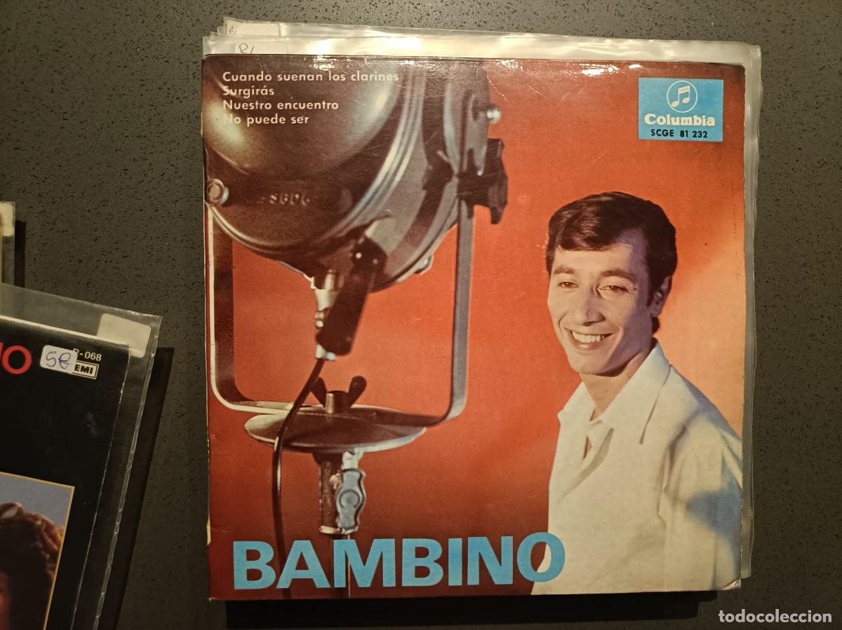 Discos de vinilo: Bambino - Cuando suenan los clarines, Surgir&aacute;s, No puede ser, ... - EP. sello Columbia 1965