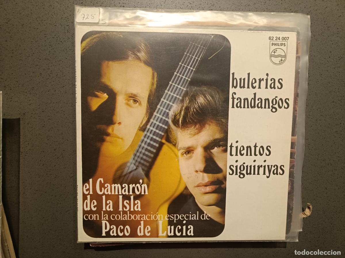 Discos de vinilo: El Camar&oacute;n de la Isla, con Paco de Luc&iacute;a - Buler&iacute;as, Fandangos, Seguirillas, ... - EP. Philips 1970