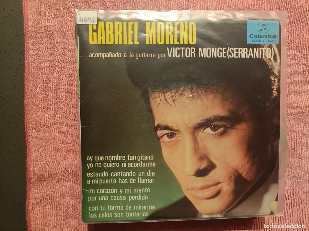 Discos de vinilo: Gabriel Moreno acomp. guitarra Victor Monge, Serranito - EP. sello Hispavox 1966