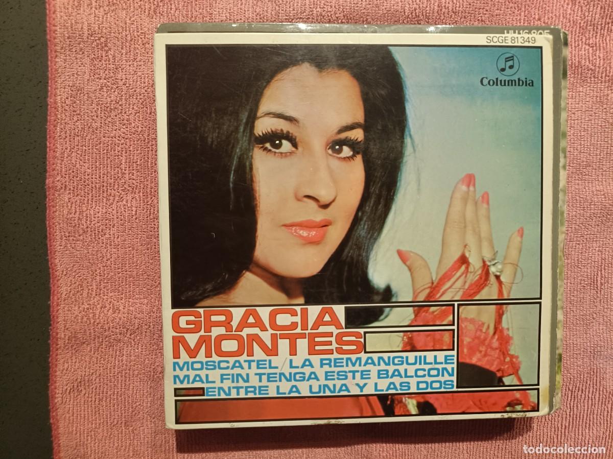 Discos de vinilo: Gracia Montes - Moscatel, La Remanguill&eacute;, Mal fin tenga este balc&oacute;n, ... - EP. Columbia 1968