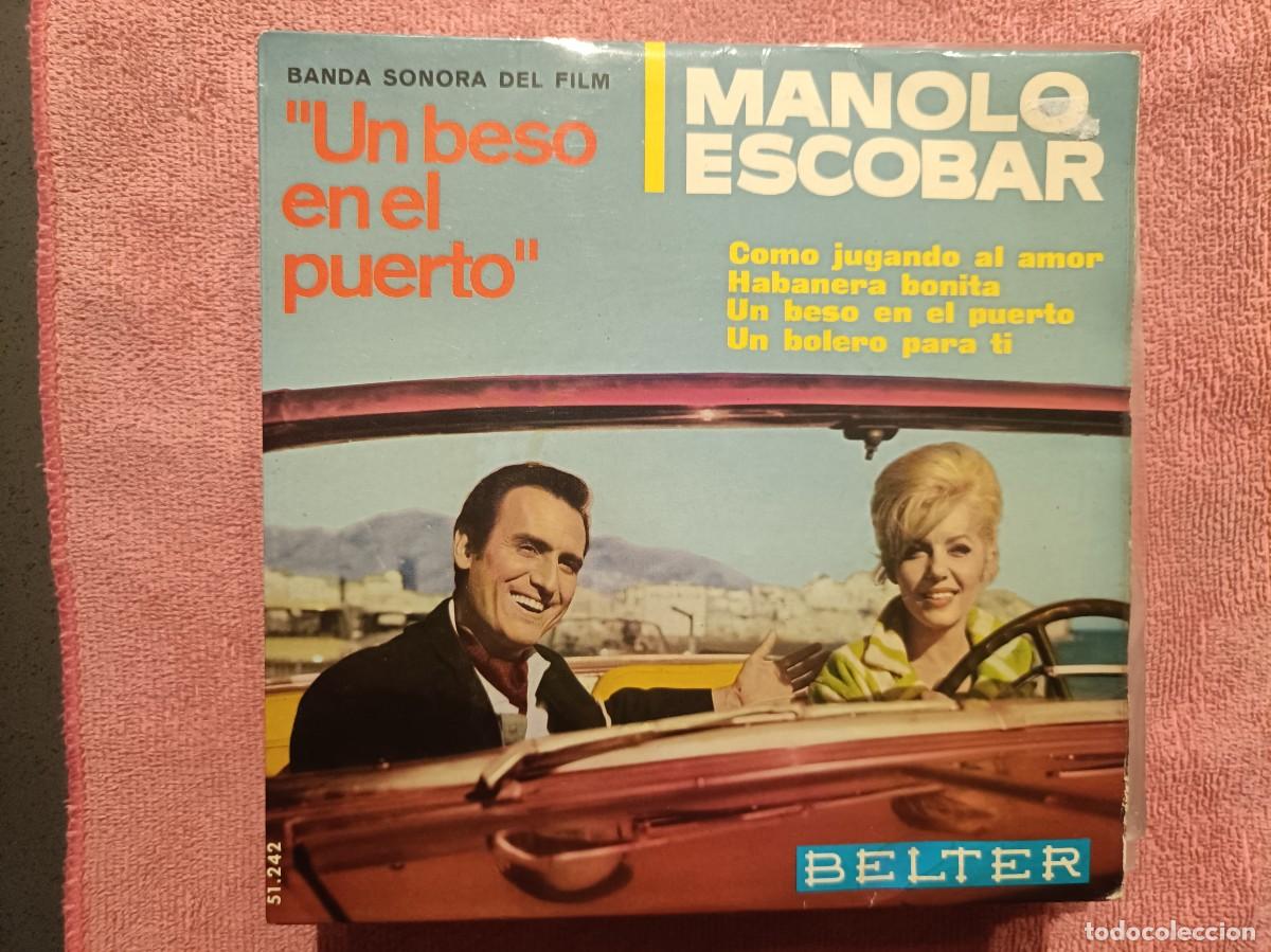 Discos de vinilo: Manolo Escobar - BSO: Un Beso en el puerto - EP. sello Belter 1966