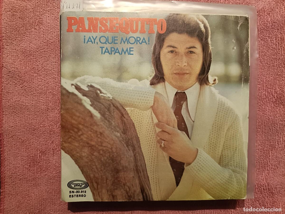 Discos de vinilo: Pansequito - &iexcl;Ay, que mora! / T&aacute;pame - Single sello MoviePlay 1974