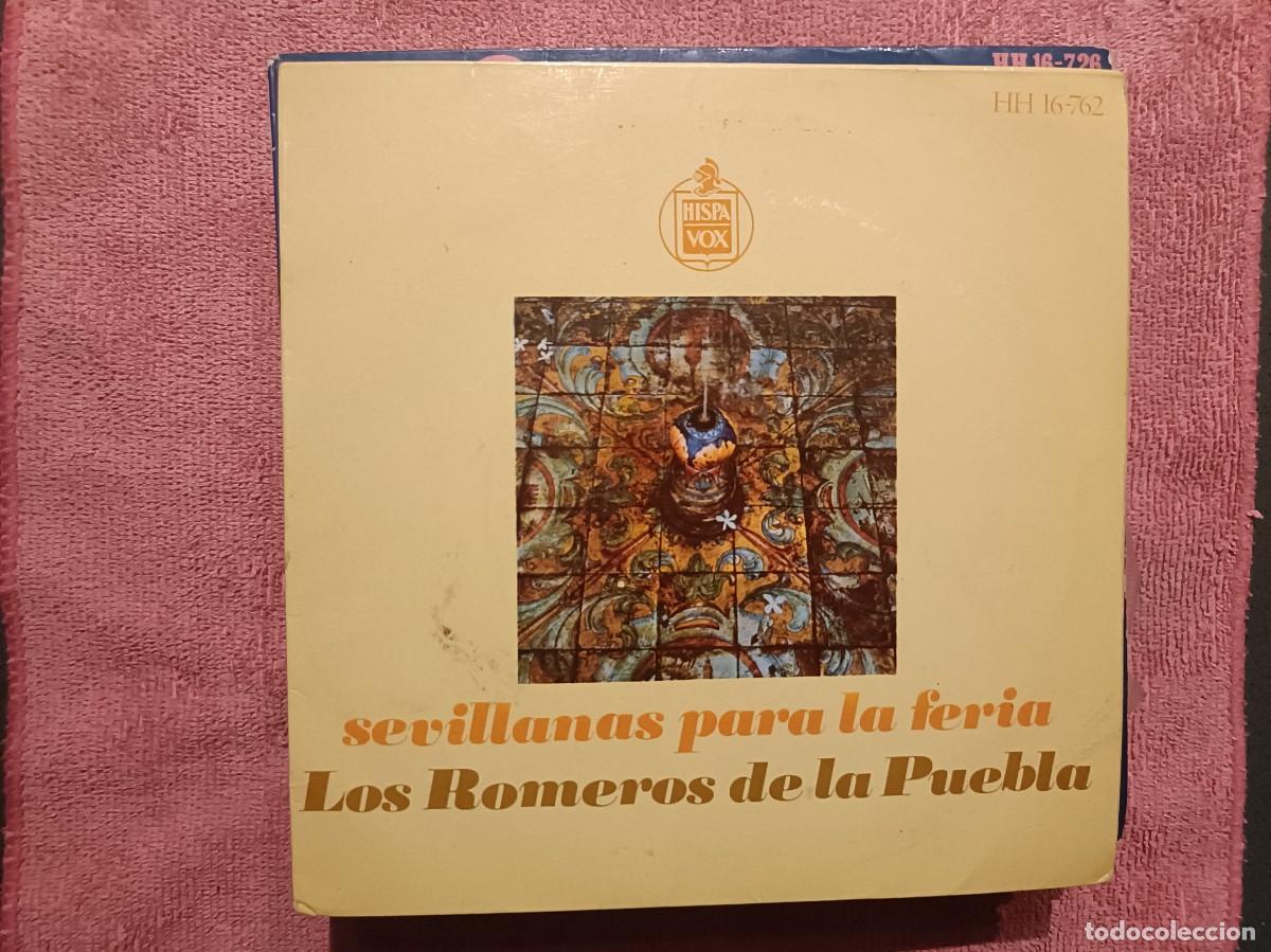 Discos de vinilo: Los Romeros de la Puebla - Sevillanas para la feria - EP. sello Hispavox 1971