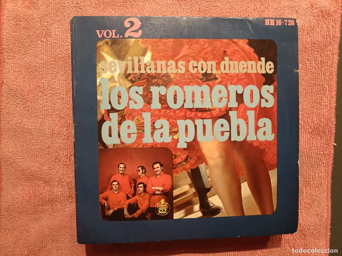 Discos de vinilo: Los Romeros de la Puebla - Sevillanas con duende, vol. 2 - EP. sello Hispavox 1970