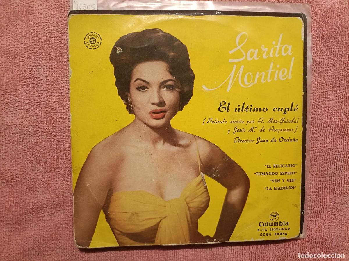 Discos de vinilo: Sarita Montiel - El &Uacute;ltimo Cupl&eacute; - EP. sello Columbia