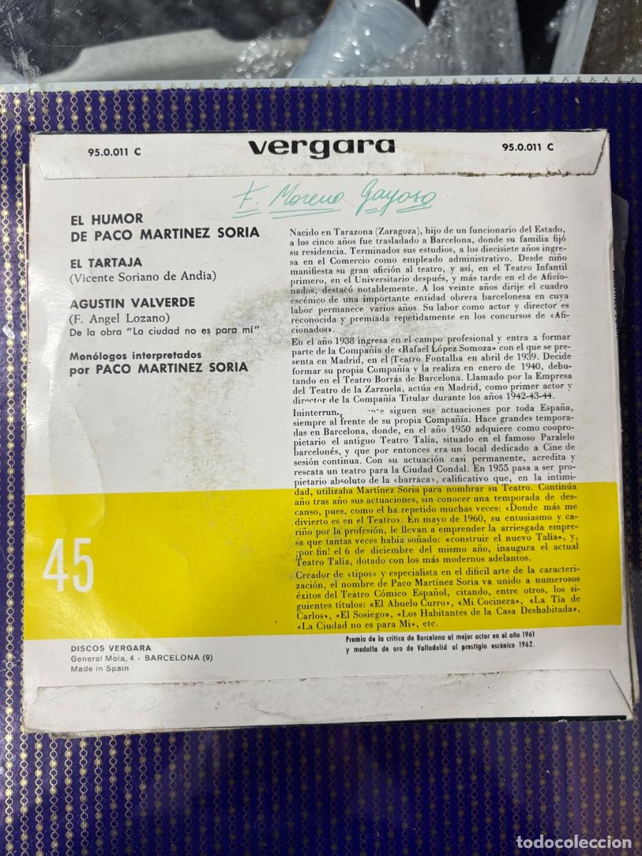 Discos de vinilo: El Humor De Paco Martinez Soria - Foto 2