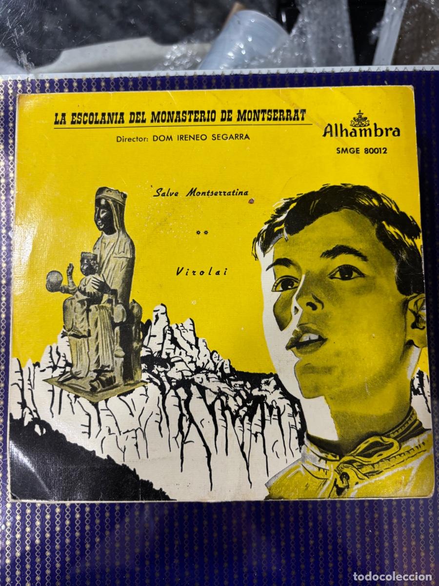 Discos de vinilo: LA ESCOLANIA DEL MONASTERIO DE MONTSERRAT - SALVE MONTSERRATINA / VIROLAI