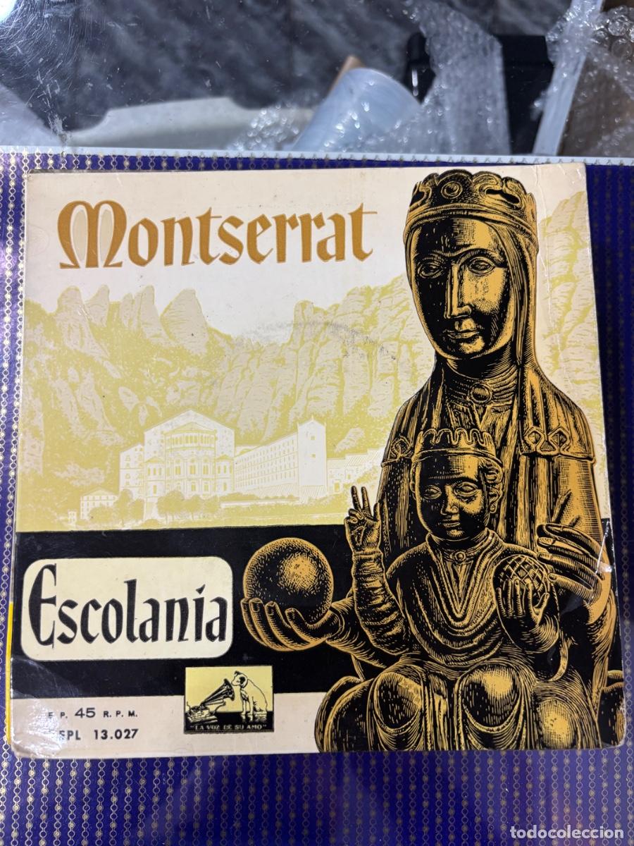 Discos de vinilo: Escolonan&iacute;a de Montserrat - El pastor i la mare de Deu - la nit - Can&ccedil;odel bressol