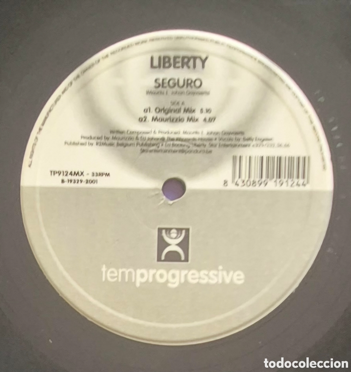Discos de vinilo: MAXI - LIBERTY - SEGURO - 2001 ESPA&Ntilde;A - Foto 3