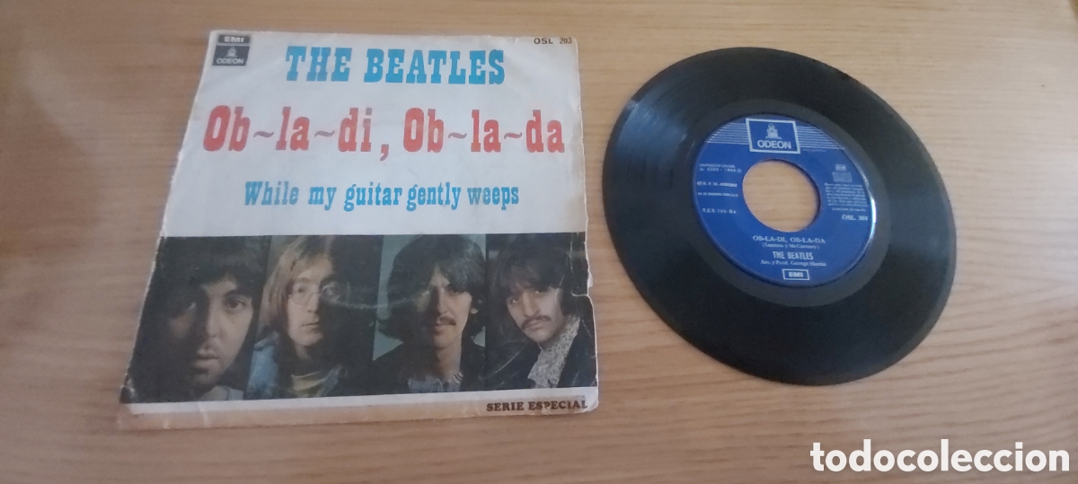 Discos de vinilo: THE BEATLES. OBLADI, OBLADA. WHILE MY GUITAR GENTLY WEEPS