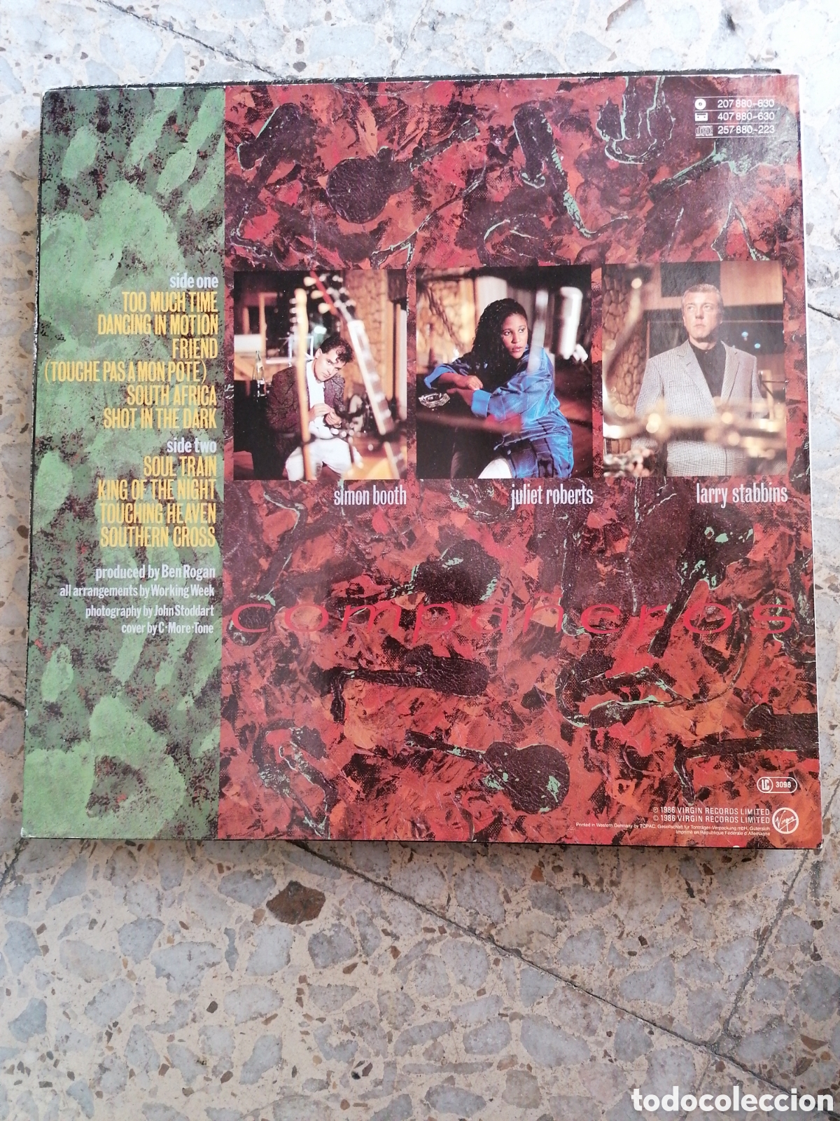 Discos de vinilo: LP COMPA&Ntilde;EROS WORKING WEEK 1986 GERMANY INSERT - Foto 2