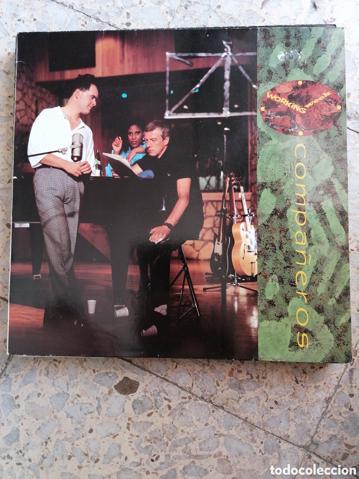 Discos de vinilo: LP COMPA&Ntilde;EROS WORKING WEEK 1986 GERMANY INSERT - Foto 1