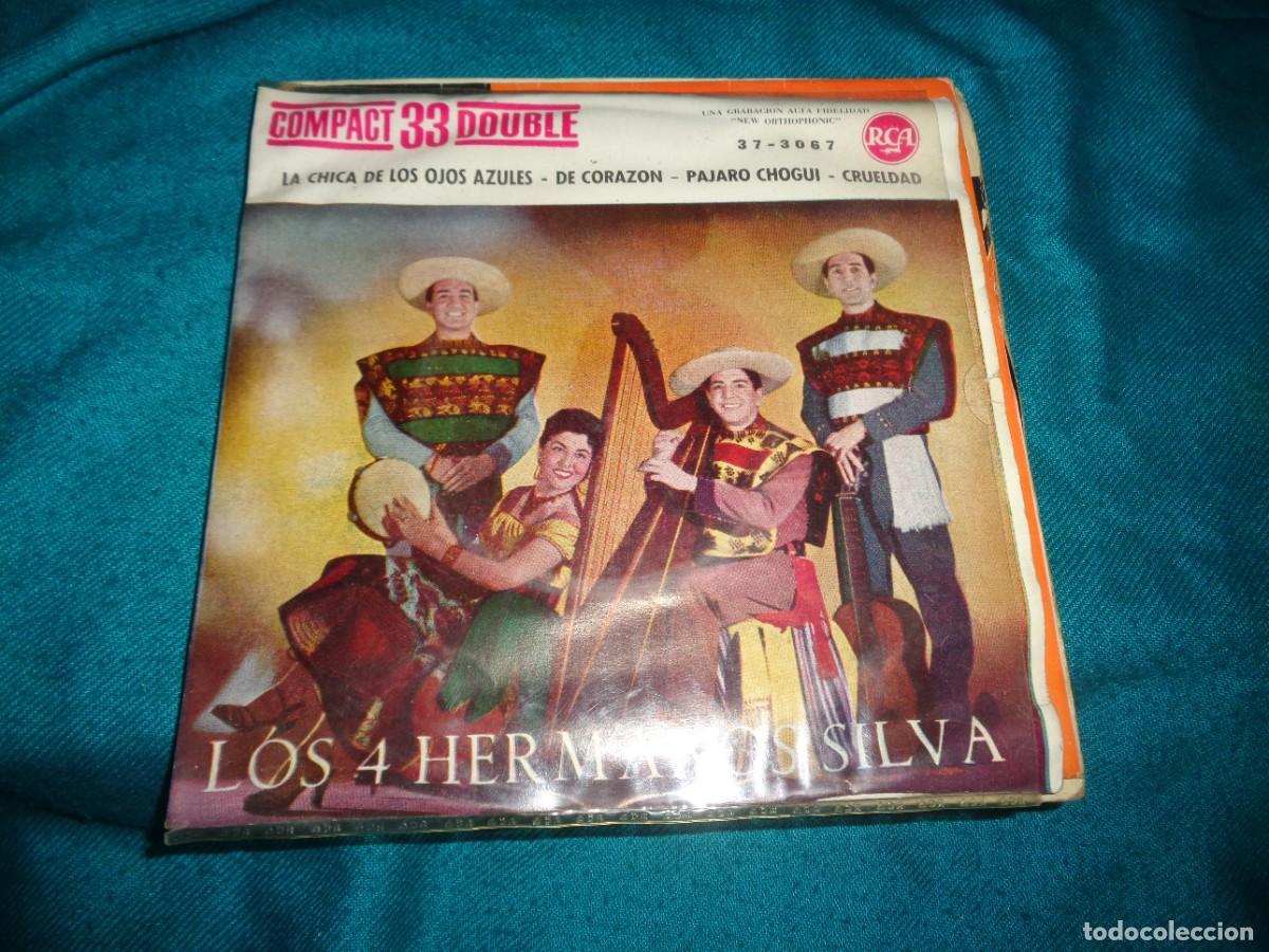 Discos de vinilo: LOS 4 HERMANOS SILVA. LA CHICA DE LOS OJOS AZULES + 3. EP . RCA, 1961