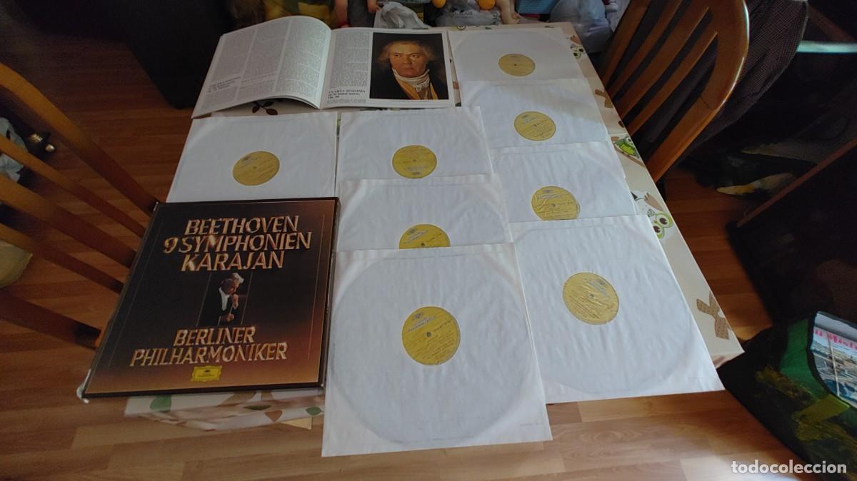 Disques de vinyle: KARAJAN-CAJA BOX BEETHOVEN 9 SYMPHONIEN-8 LPS + LIBRETO