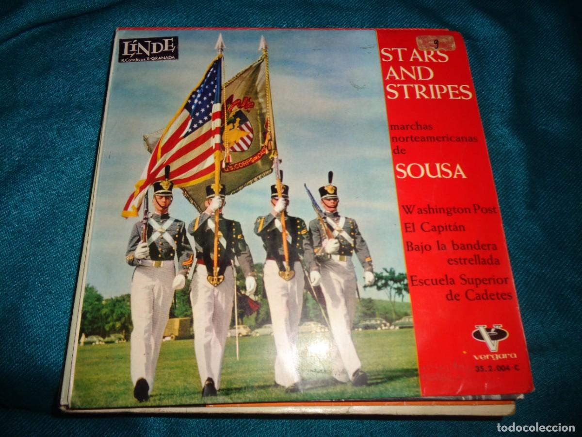 Discos de vinilo: STARS AND STRIPES. BANDA DE FRED REISKE. MARCHAS NORTEAMERICANAS DE SOUSA. VERGARA, 1962