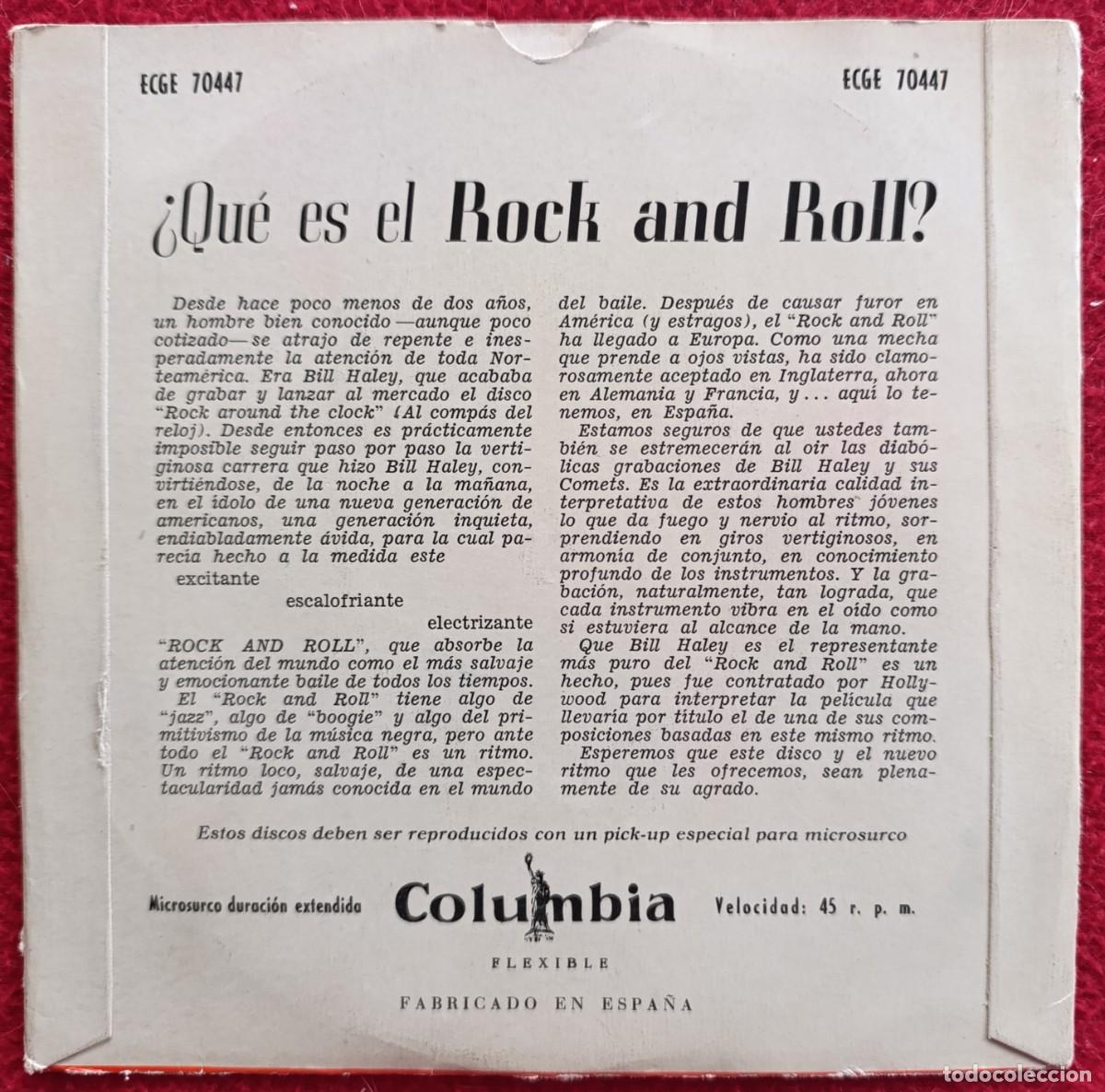 Discos de vinilo: BILL HALEY AND HIS COMETS -ROCK AROUND THE CLOCK EP - Foto 2