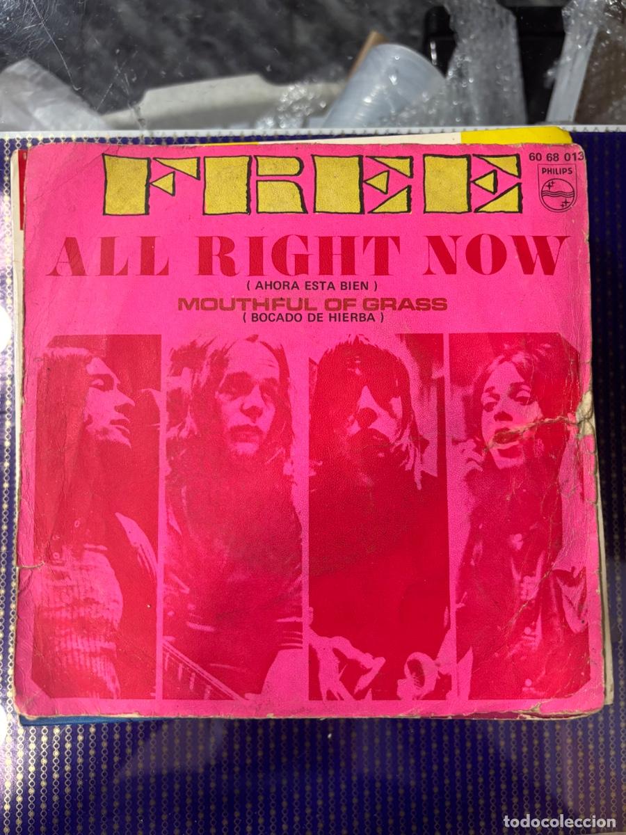 Discos de vinilo: Free. All right now/ Mouthful of Grass.