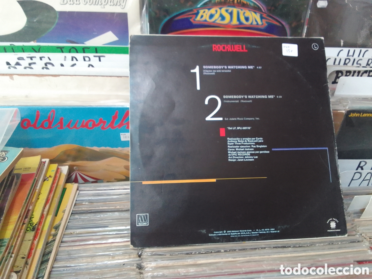 Discos de vinilo: Somebody,s watching me, Rockwell, Michael Jackson - Foto 2