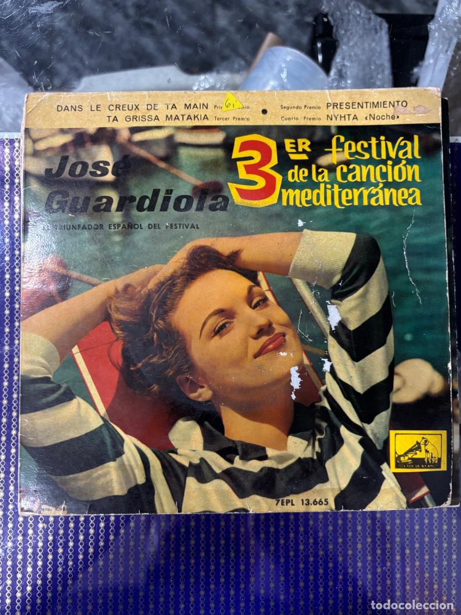 Discos de vinilo: Jos&eacute; Guardiola, 3er Festival De La Canci&oacute;n Mediterr&aacute;nea