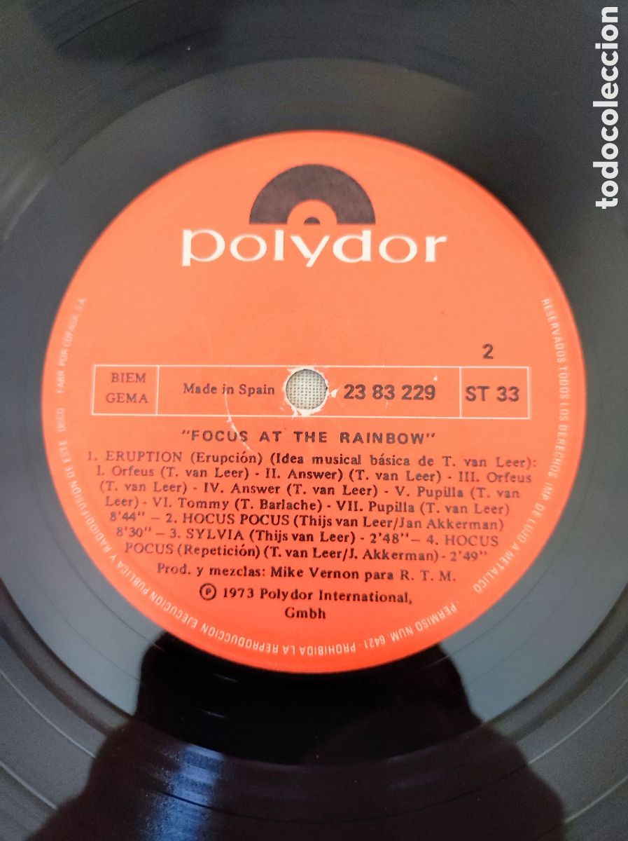 Discos de vinilo: FOCUS - AT THE RAINBOW - Foto 5