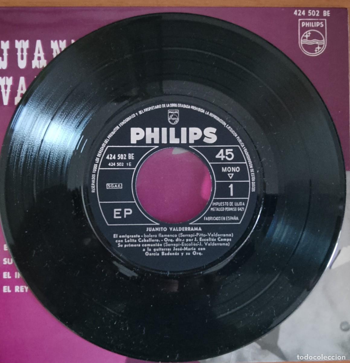 Discos de vinilo: Juanito Valderrama. Vinilo EP. 7&rdquo;. - Foto 3