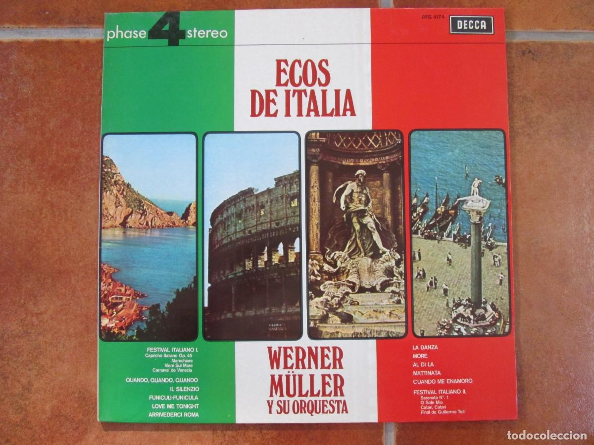 Discos de vinilo: WERNER M&Uuml;LLER Y SU ORQUESTA - Ecos de Italia. LP, ed espa&ntilde;ola 12&rdquo; 1970. Impecable. NM