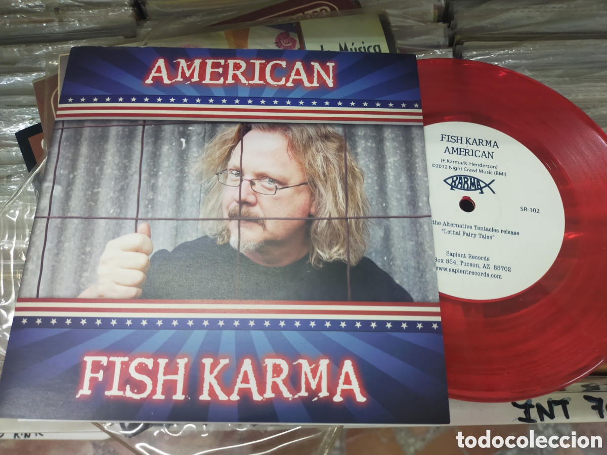 Discos de vinilo: American single fish karma 2012 u.s.a. - Foto 1