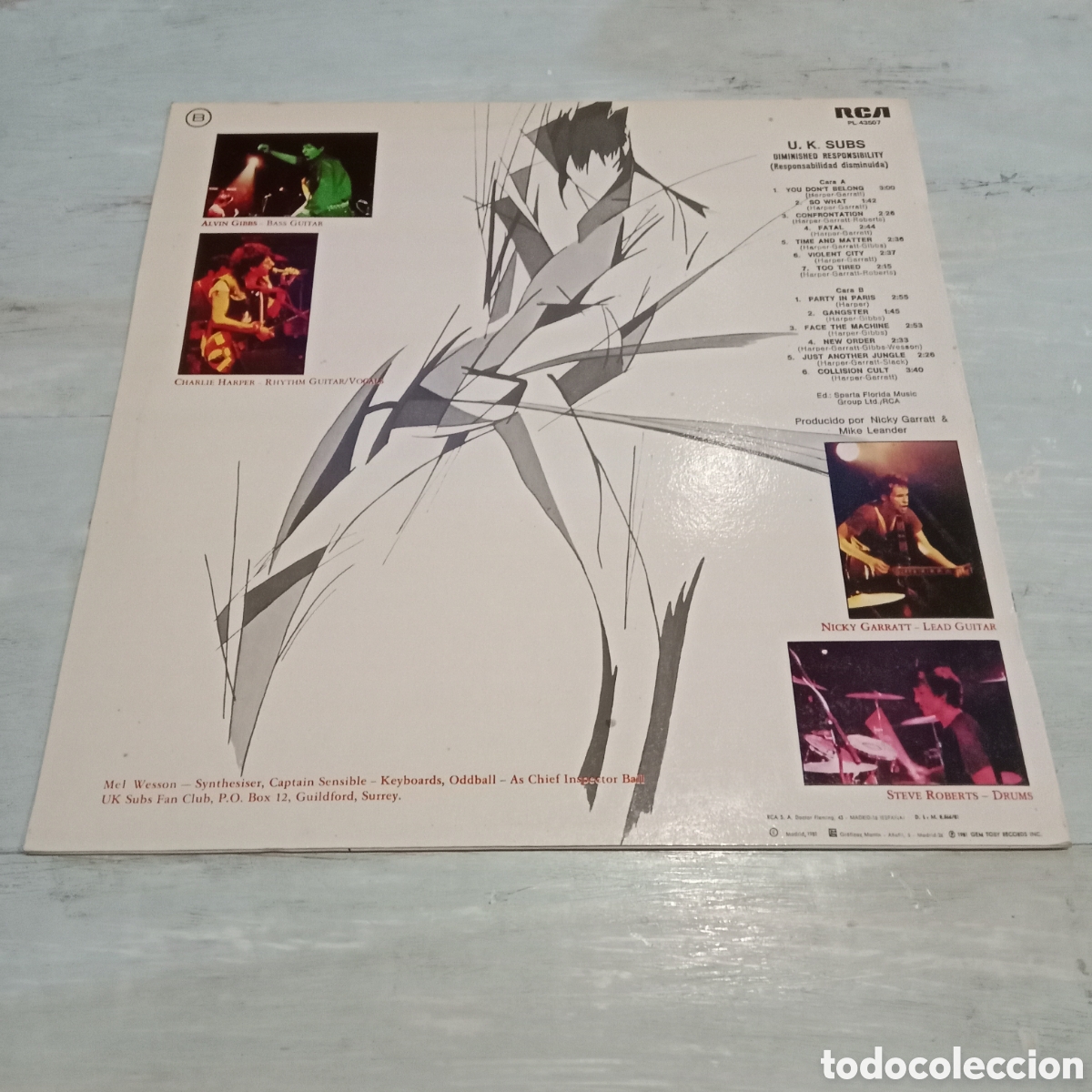 Discos de vinilo: U.K. SUBS - DIMINISHED RESPONSIBILITY - LP - Foto 2