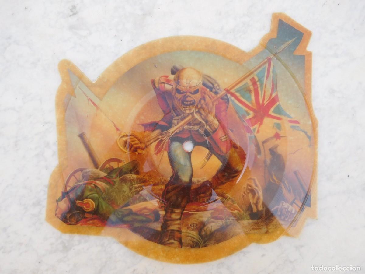 Discos de vinilo: Iron Maiden. 7 Single. The trooper. Edici&oacute;n inglesa 1983 picture disc. EMIP 5397
