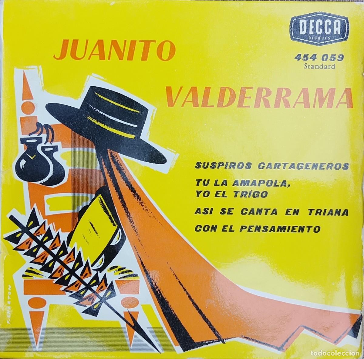 Discos de vinilo: Juanito Valderrama. Suspiros cartageneros. Vinilo EP 7&rdquo;.