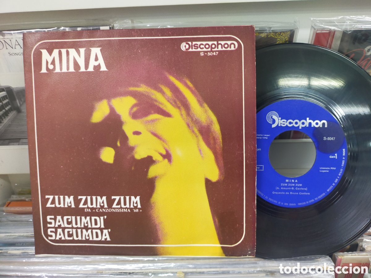 Discos de vinilo: Mina single zum zum zum Espa&ntilde;a 1969