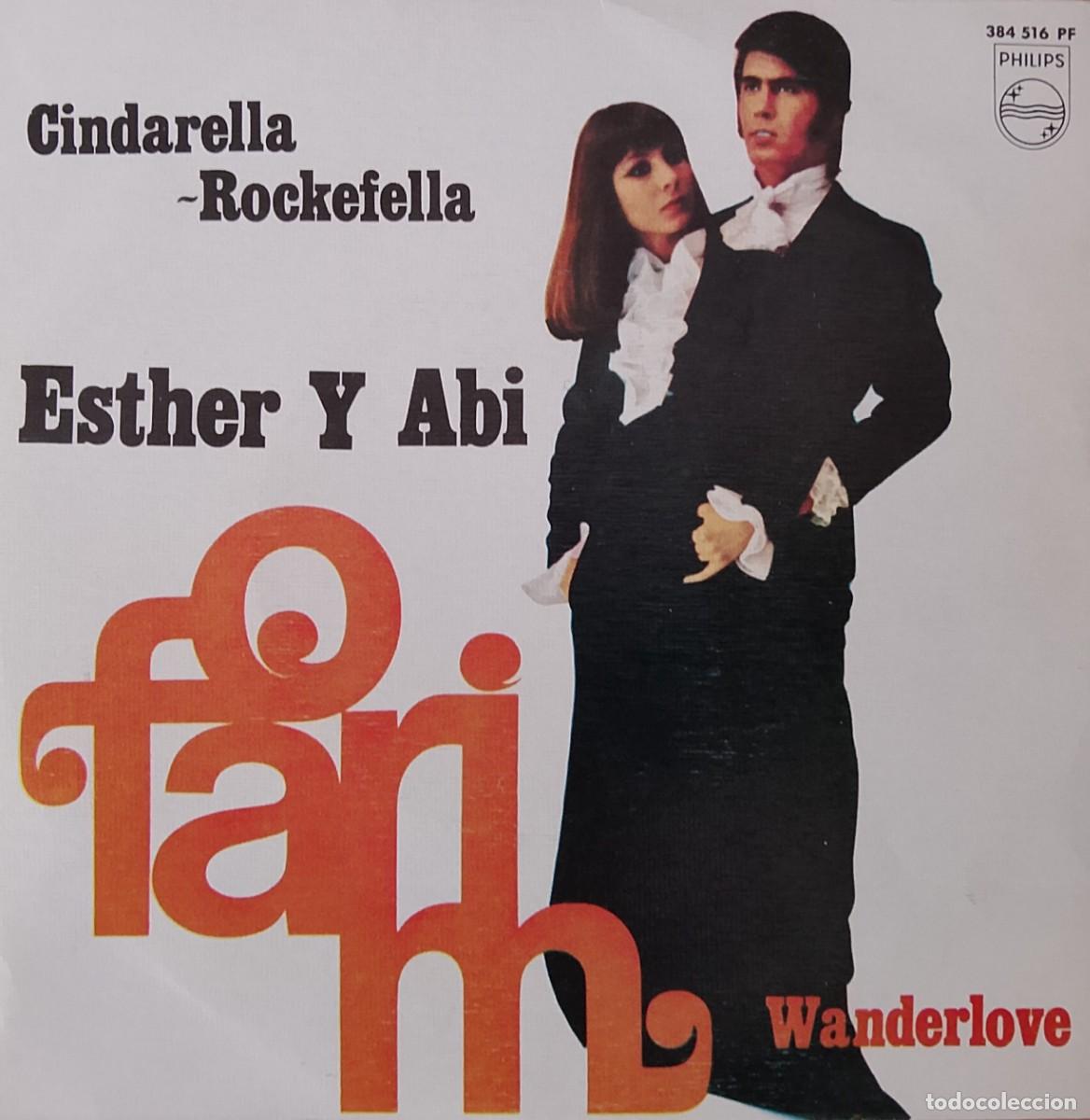 Discos de vinilo: Esther y Abi Ofarim. Cindarella-Rockefella. Vinilo single.