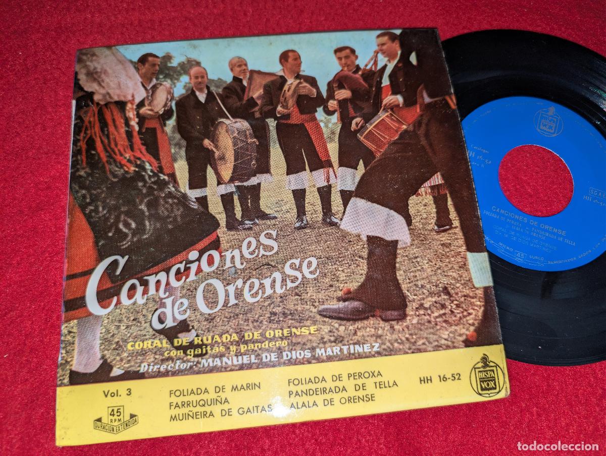 Discos de vinilo: CORAL RUADA ORENSE Vol.3 Foliada Marin +5 EP 7'' 196? Hispavox GALIZA