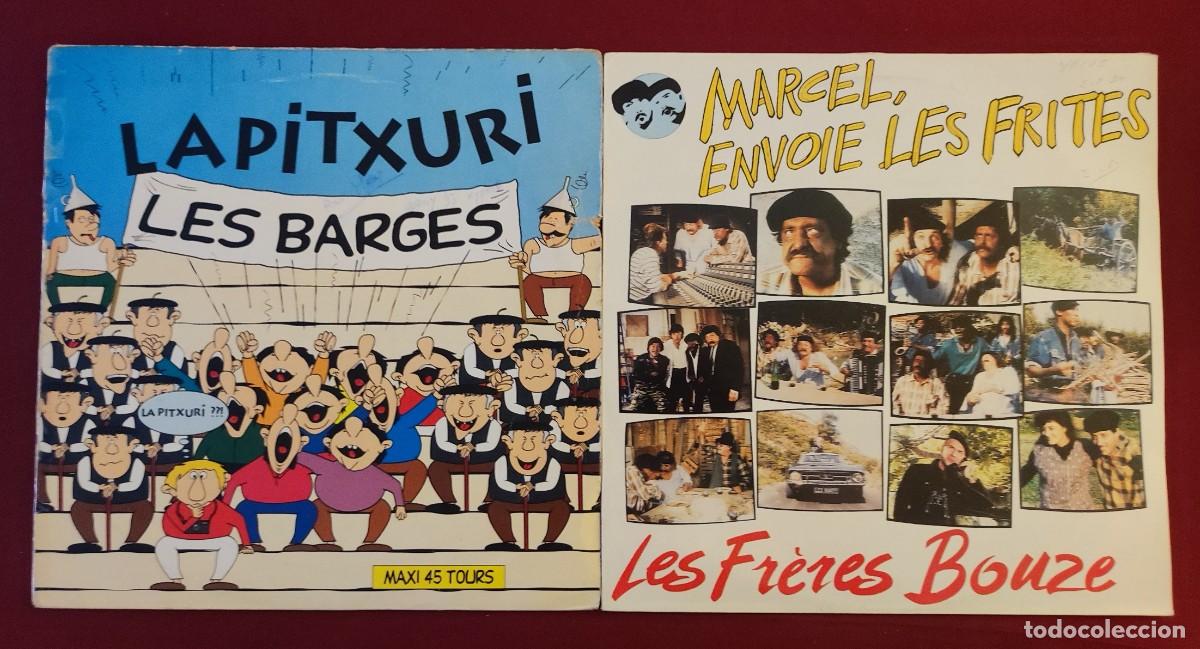 Discos de vinilo: Lote 2 Vinilos Maxi 45 Tours: Les Barges + Les Fr&egrave;res Bouze