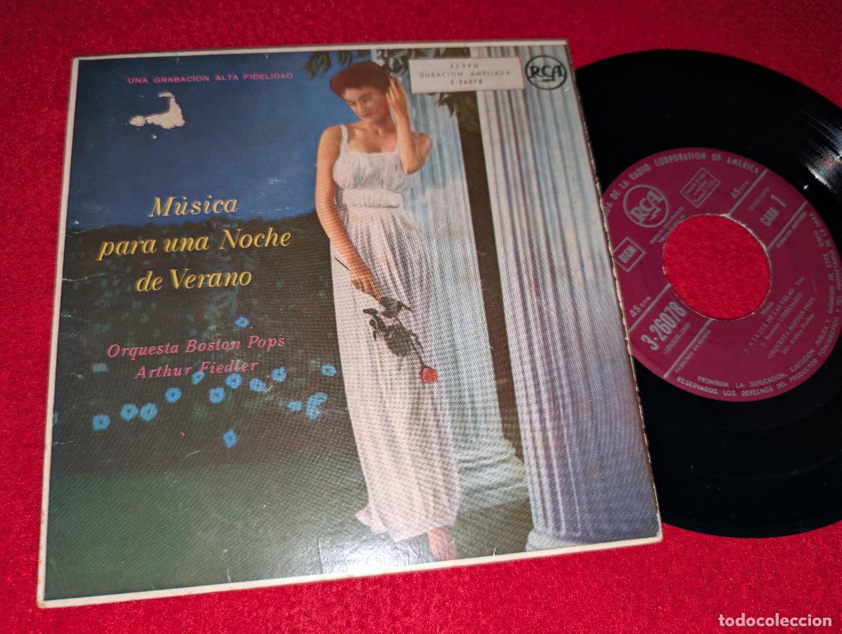 Discos de vinilo: ORQ. BOSTON POPS + ARTHUR FIEDLER Noche verano. A la luz de las velas +2 EP 7'' 195? SPAIN ESPA&Ntilde;A