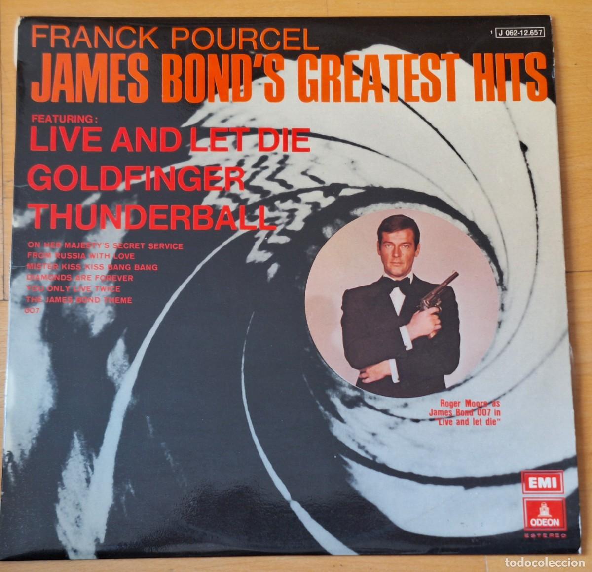 Discos de vinilo: JAMES BOND'S GREATEST HITS - FRANCK POURCEL- DISCO VINILO LP - EMI-ODEON A&Ntilde;O 1973 - PERFECTO ESTADO