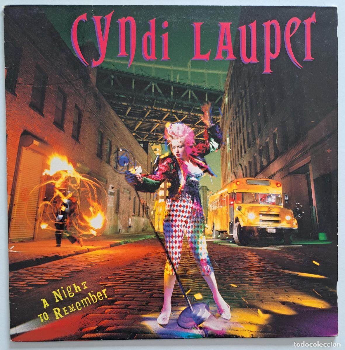 Discos de vinilo: CYNDI LAUPER - A NIGHT TO REMENBER - Epic &ndash; EPC 462499 1 - SPAIN 1989