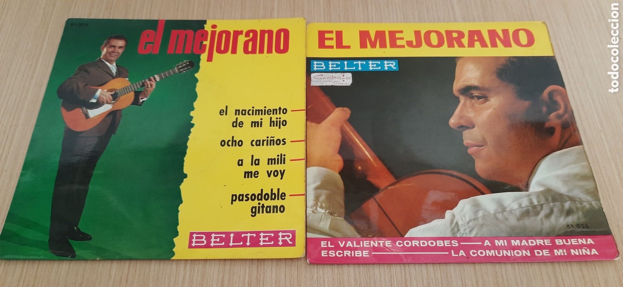 Discos de vinilo: El mejorado el nacimiento de mi hijo y el valiente cordobes