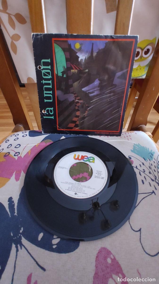 Vinyl records: LA UNION-SINGLE LOBO HOMBRE EN PARIS