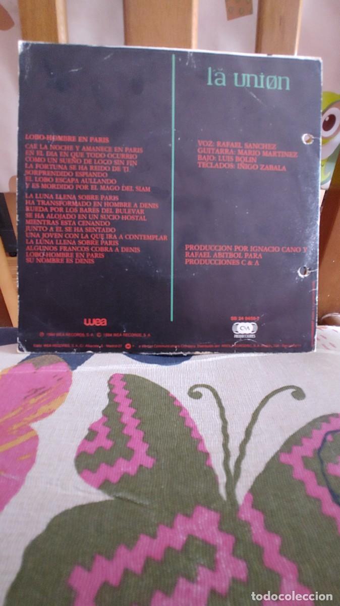 Discos de vinilo: LA UNION-SINGLE LOBO HOMBRE EN PARIS - Foto 2