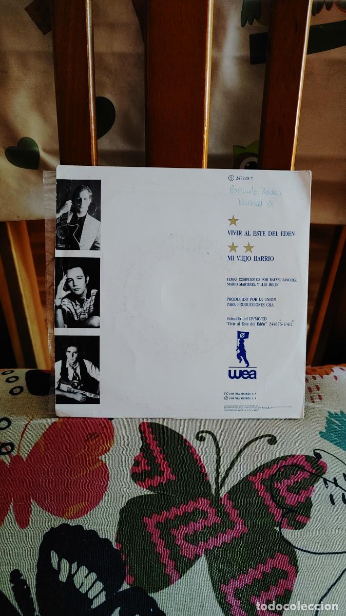 Discos de vinilo: LA UNION-SINGLE VIVIR AL ESTE DEL EDEN - Foto 2