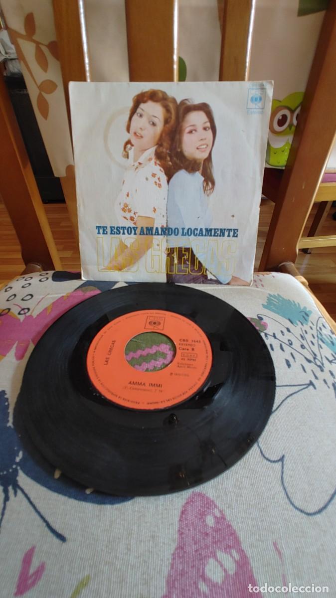 Vinyl records: LAS GRECAS-SINGLE TE ESTOY AMANDO LOCAMENTE