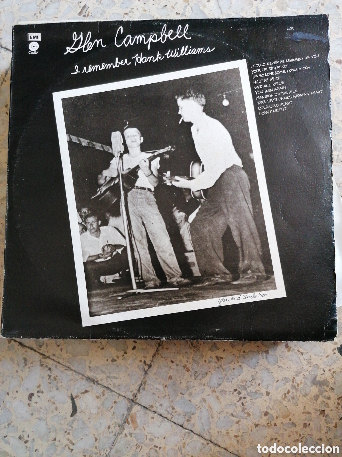 Discos de vinil: LP GLEN CAMPBELL REMEMBER HANK WILLIAMS 1973 USA