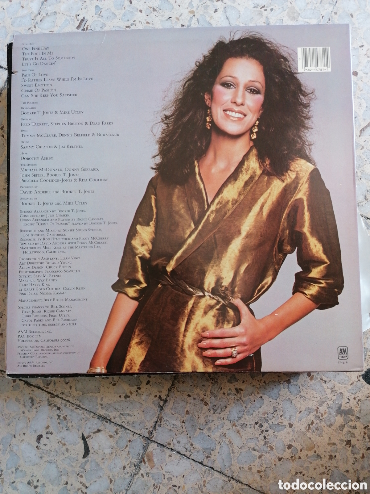 Discos de vinilo: LP RITA COOLIDGE SATISFIED 1979 USA INSERT - Foto 2