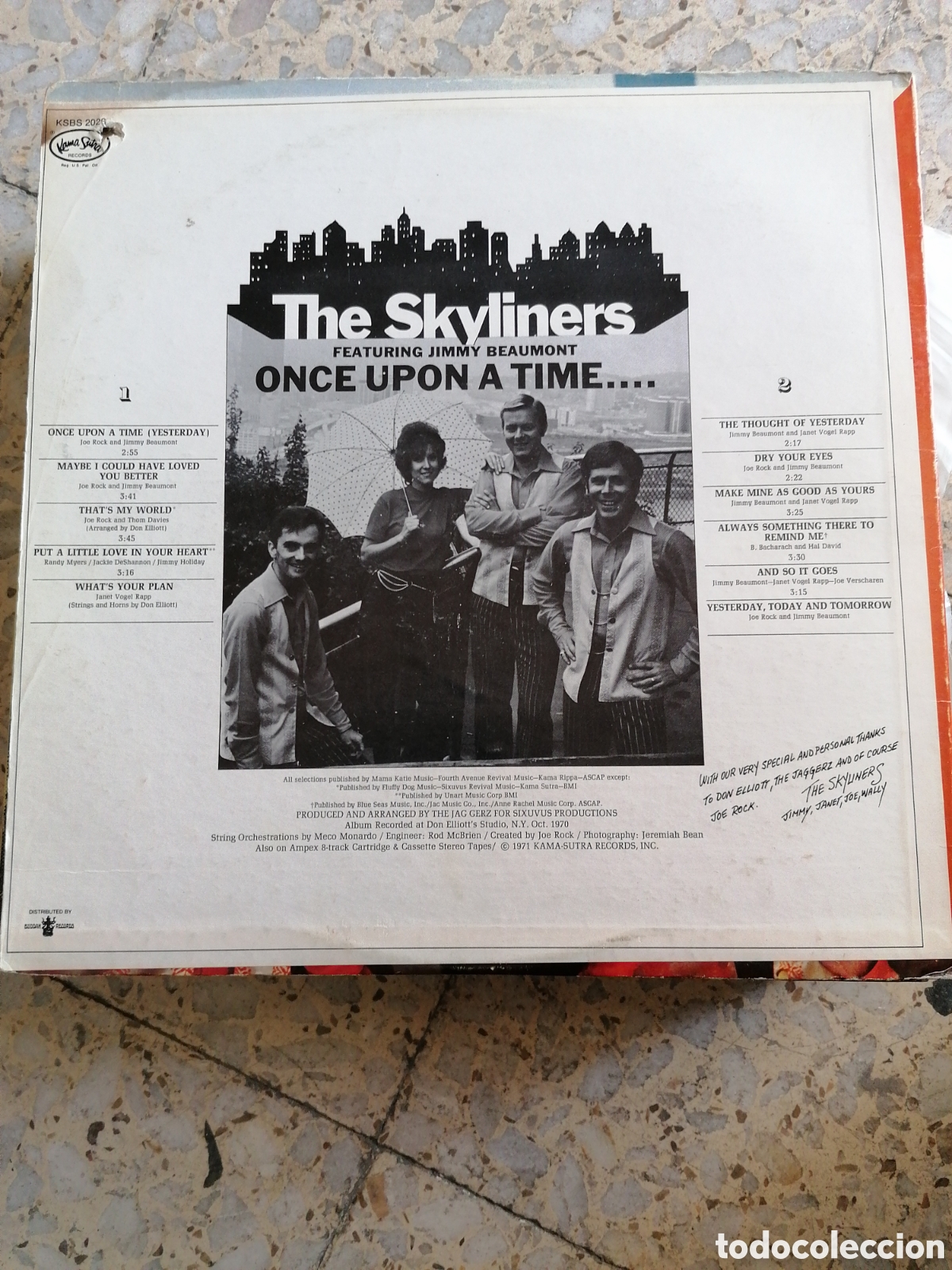 Discos de vinilo: LP THE SKYLINERS ONCE UPON A TIME 1971 USA - Foto 2