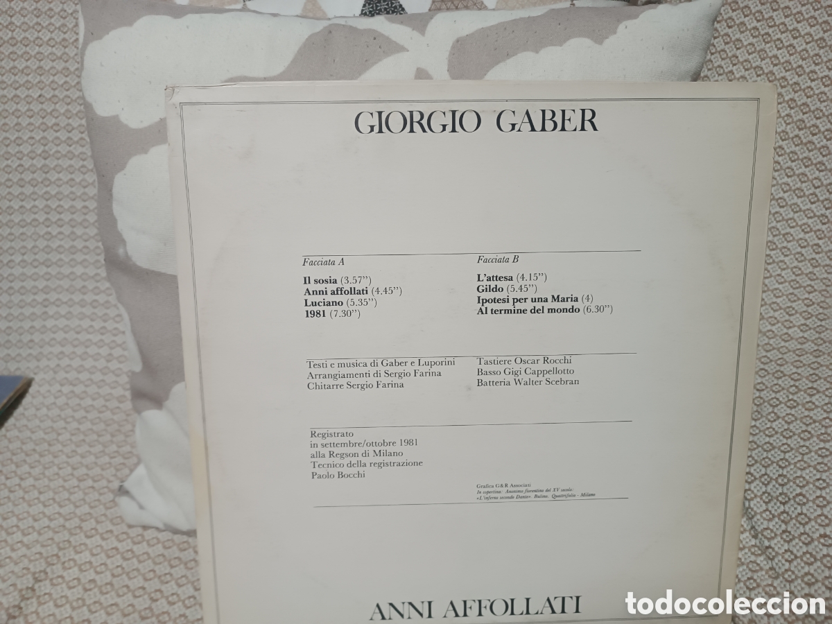 Discos de vinilo: Giorgio Haber Anni Affollati - Foto 2