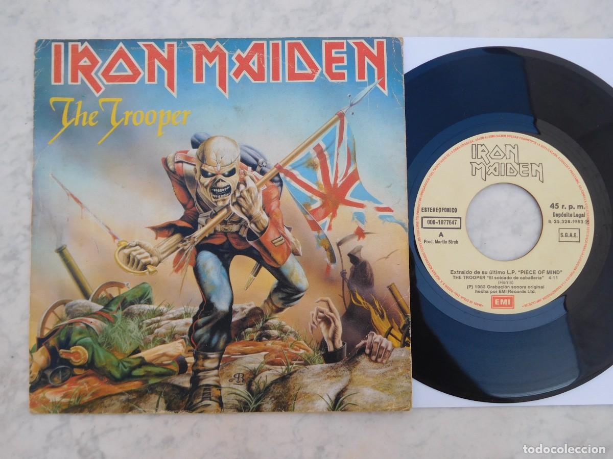 Discos de vinil: Iron Maiden. 7 Single. The trooper. Edici&oacute;n espa&ntilde;ola 1983. EMI 006-1077647 (2)