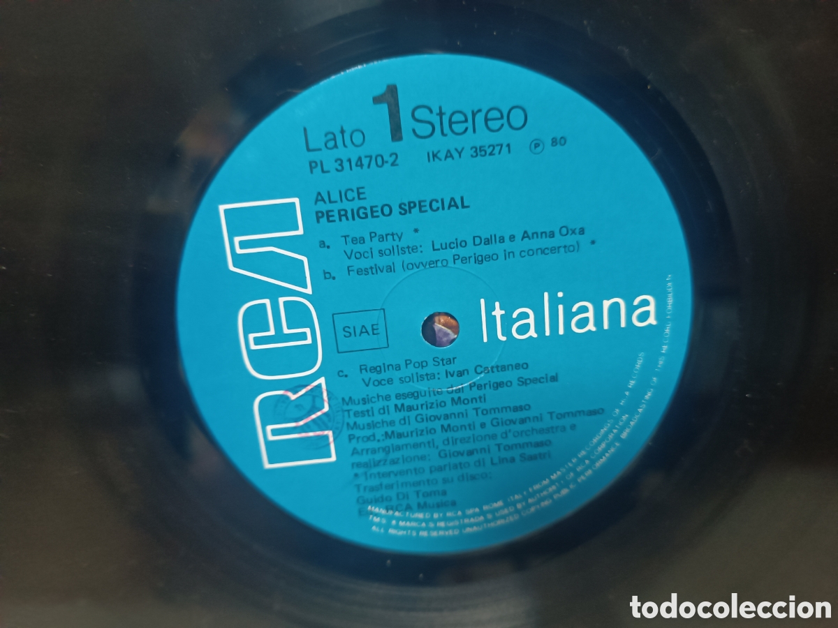 Discos de vinilo: Perigeo special Alice - Foto 4