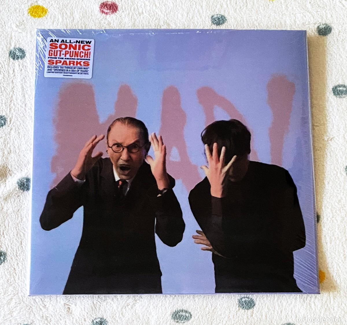 Discos de vinilo: SPARKS &ndash; MAD! 12'' LP GATEFOLD NUEVO PRECINTADO VINILO AZUL - ART ROCK SYNTH-POP NEW WAVE